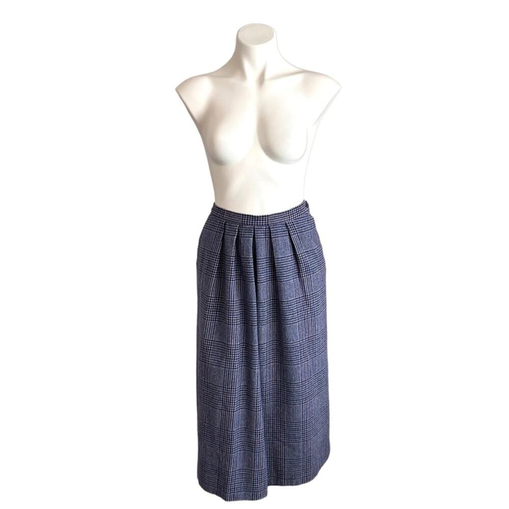 Vtg Pendleton Skirt Wool Pure Virgin Pleated Authentic Tartan Plaid Preppy W 29"